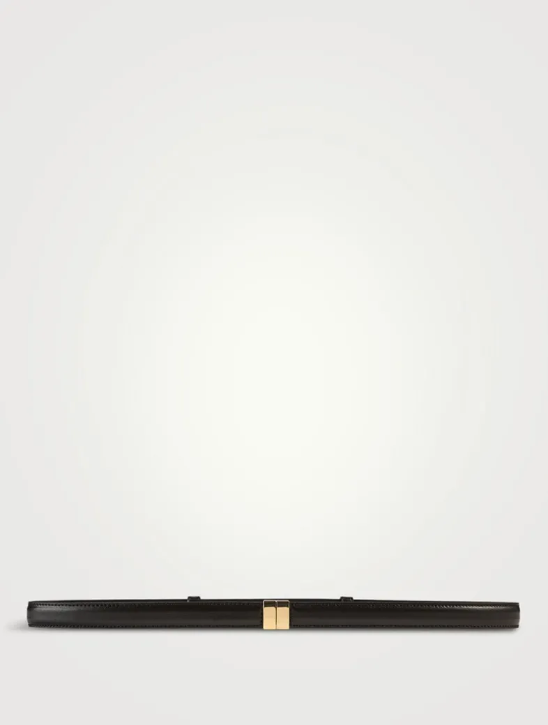 Leather Slide Clasp Belt