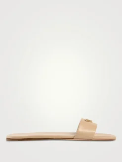 Leather Slide Sandals