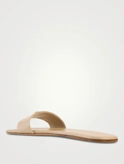 Leather Slide Sandals