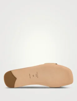 Leather Slide Sandals