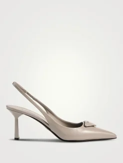 Leather Slingback Pumps
