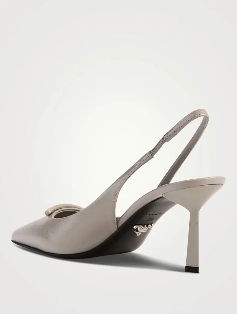 Leather Slingback Pumps