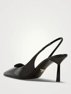 Leather Slingback Pumps