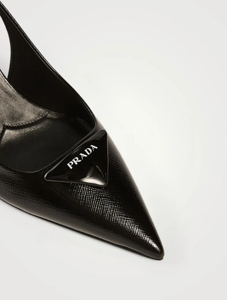 Leather Slingback Pumps