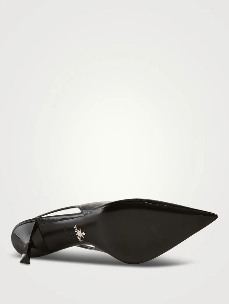 Leather Slingback Pumps