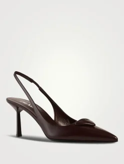 Leather Slingback Pumps