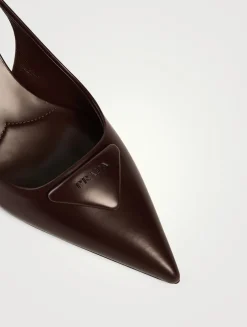 Leather Slingback Pumps