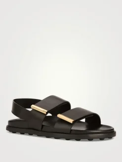 Leather Slingback Sandals