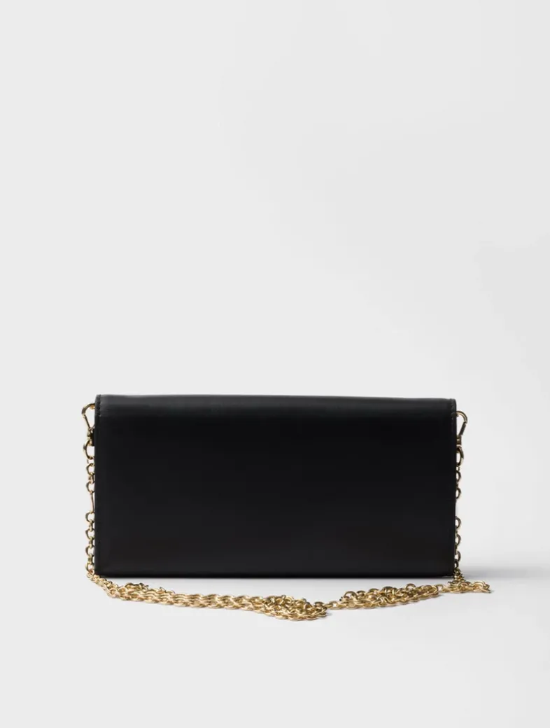 Leather Wallet With Chain Shoulder Strap