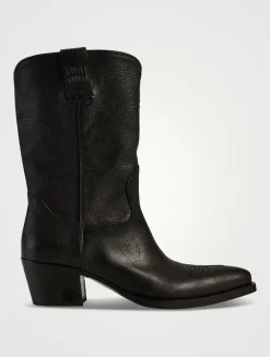 Leather Western Boots
