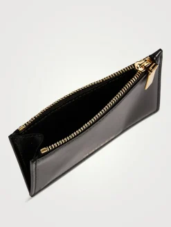 Leather Zip Card Case