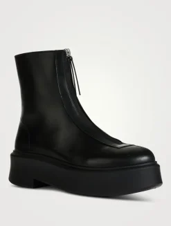 Leather Zipped Boots