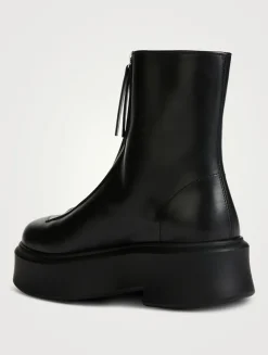 Leather Zipped Boots