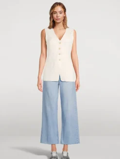 Leenah Wide-Leg Ankle Jeans