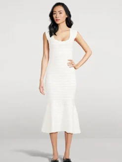 Leigh Pointelle Knit Midi Dress