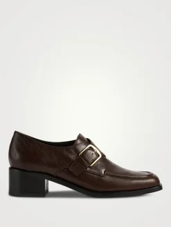 Lennox Leather Monk-Strap Loafers
