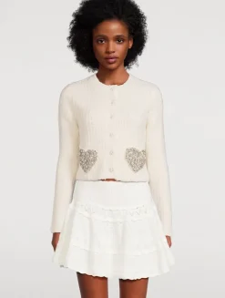 Leocadia Embellished-Heart Cardigan