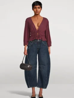 Let's Go Tie-Front Blouse