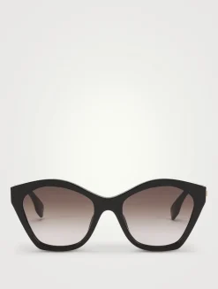 Lettering Cat Eye Sunglasses