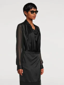 Lettering Cat Eye Sunglasses