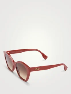 Lettering Cat Eye Sunglasses