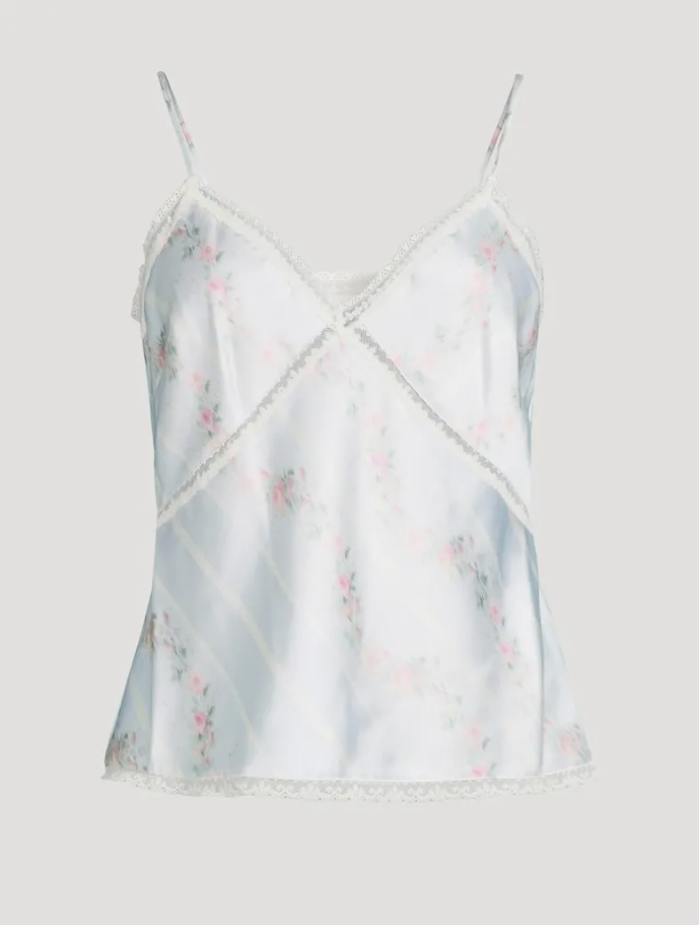 Levall Satin Cami In Floral Print