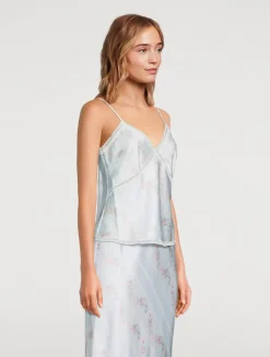 Levall Satin Cami In Floral Print