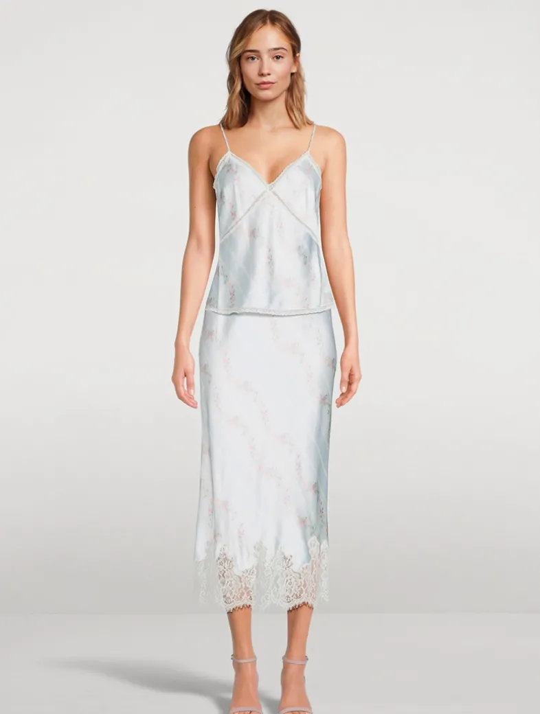 Levall Satin Cami In Floral Print