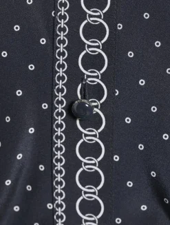 Lex Ruched Shirt Dress In Polka Dot Print