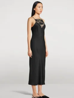 Libbie Lace-Trimmed Slip Dress