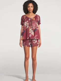 Light And Easy Short Set In Love Print