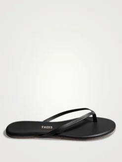 Lily Liners Leather Flip-Flops