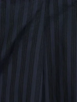 Linear Cotton Pleated Trousers