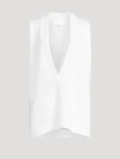 Linen Cotton Sweater Vest