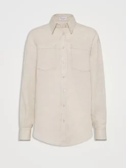 Linen Shirt With Monili
