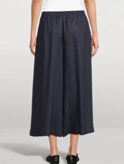 Linen Wide-Leg Trousers
