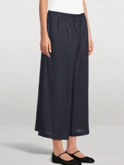 Linen Wide-Leg Trousers