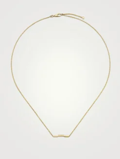 Link To Love 18K Gold Bar Necklace