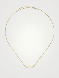 Link To Love 18K Gold Bar Necklace