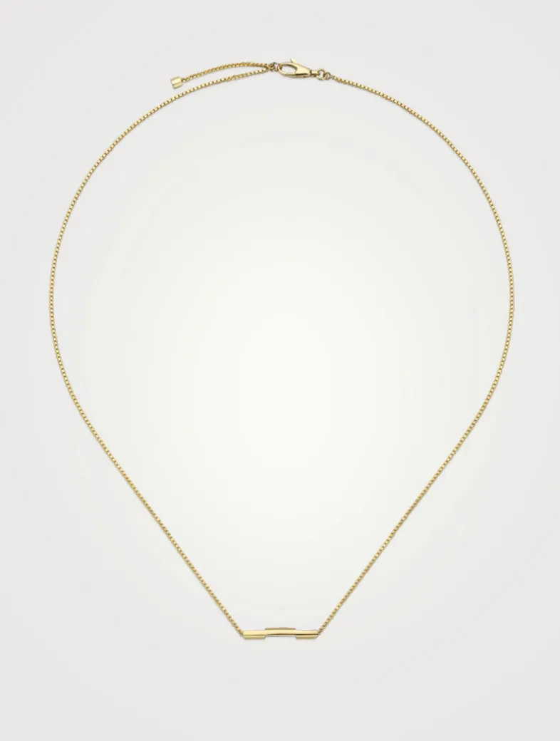 Link To Love 18K Gold Bar Necklace