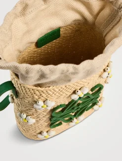 Loewe x Paula's Ibiza Anagram Beaded Raffia Crossbody Bag