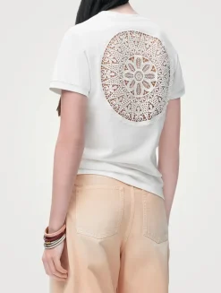 Loewe x Paula's Ibiza Anagram Lace-Trimmed T-Shirt