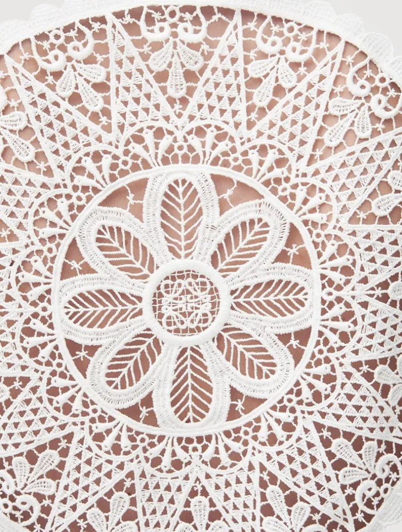 Loewe x Paula's Ibiza Anagram Lace-Trimmed T-Shirt