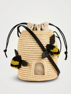 Loewe x Paula's Ibiza Beehive Raffia Crossbody Bag