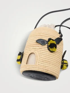 Loewe x Paula's Ibiza Beehive Raffia Crossbody Bag