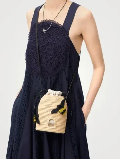 Loewe x Paula's Ibiza Beehive Raffia Crossbody Bag