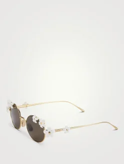 LOEWE x Paula's Ibiza Daisy Field Oval Sunglasses