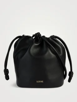 Loewe x Paula's Ibiza Flamenco Leather Bucket Bag With Donut Chain