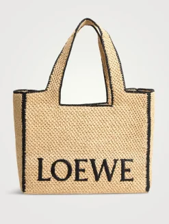 Loewe x Paula’s Ibiza Large Raffia Tote Bag