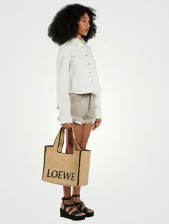 Loewe x Paula’s Ibiza Large Raffia Tote Bag